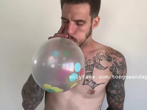 Balloon Fetish - TJ Lee Blows Balloons increased by 1 Pop
